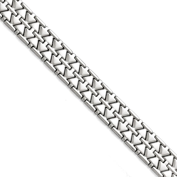 Stainless Steel Polished Fancy Link Bracelet - 7.5 Inch