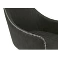 thumbnail image 5 of Calico Designs Sydney Swivel Faux Leather Accent Chair in Dark Gray and White, 5 of 9