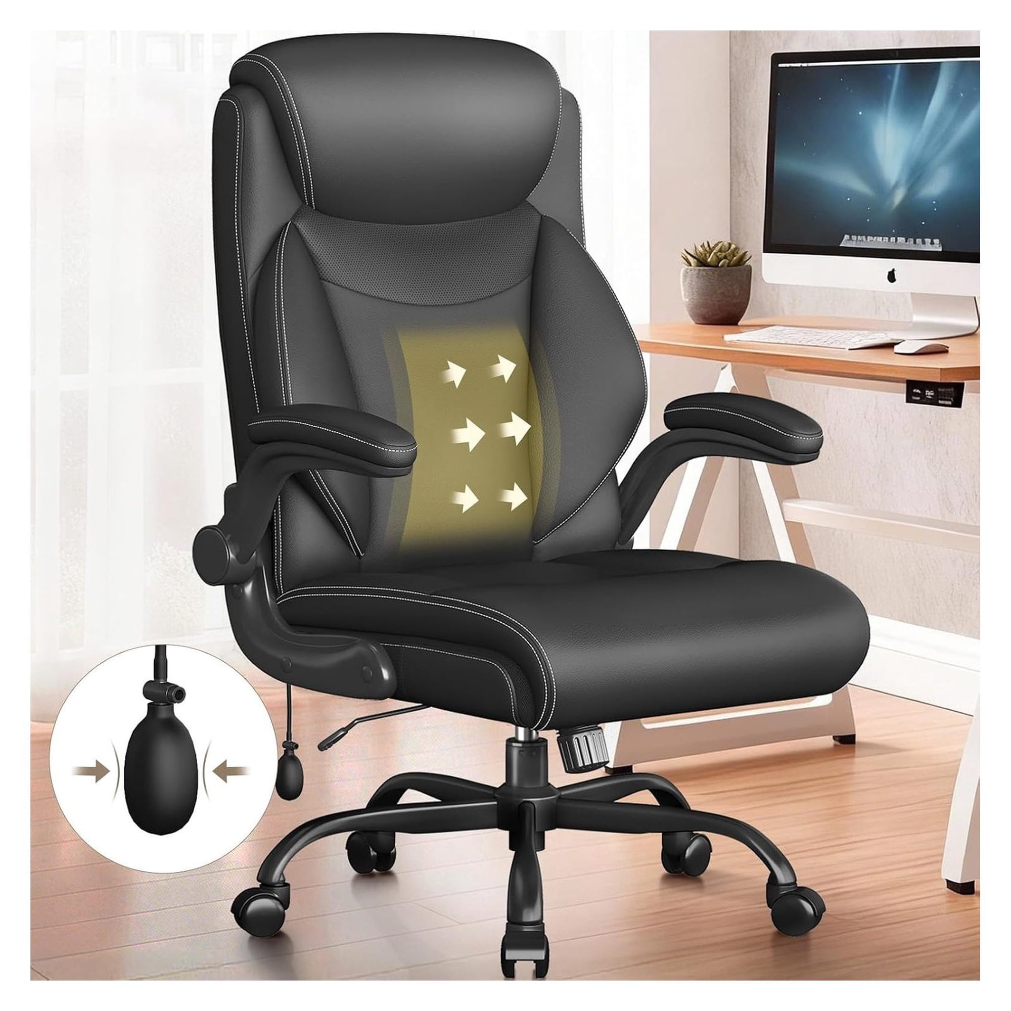 ergonomic office chair inflatable lumbar product
