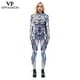 thumbnail image 4 of Disfraz de Halloween de VIP FASHION, monos estampados de esqueleto para mujer, monos de cosplay coloridos con degradado, traje de gato Zentai, 4 of 5