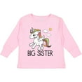 thumbnail image 3 of Inktastic Big Sister Unicorn Girls Long Sleeve Toddler T-Shirt, 3 of 5