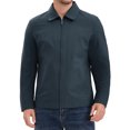 thumbnail image 1 of CHAQUETA CASUAL DE LARGO MANGA CON SOLAPA Y CREMALLERA COMPLETA PARA HOMBRE XL AZUL OSCURO, 1 of 6