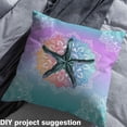 thumbnail image 4 of Starfish Fabric By The Yard, Boho Flower Upholstery Fabric, Colorful Mandala Ocean Animal Decorative Fabric, Summer Exotic Ombre Geometric Indoor Outdoor Fabric, Blue Purple, 1 Yard, 4 of 6
