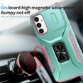 thumbnail image 2 of For Samsung Galaxy A14 5G Slim Fit Shockproof Hybrid with Slide Camera Cover & Rotated Ring Kickstand, [Military-Grade] Phone Case For Samsung Galaxy A14 5G 6.6",Grey Green,For Galaxy A14 5G, 2 of 8
