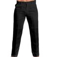 thumbnail image 3 of Men‘s Spring and Summer New Solid Color Linen Slant Pocket Loose Casual Trousers, 3 of 6