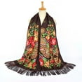 thumbnail image 2 of Foulard à Franges pour Femmes, Châle Foulard de Voyage Imprimé Folk-Custom, 2 of 5