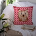 thumbnail image 3 of Carolines Treasures BB5274PW1414 Yorkie Yorkishire Terrier Fabric Decorative Pillow, 14Hx14W, multicolor, 3 of 4