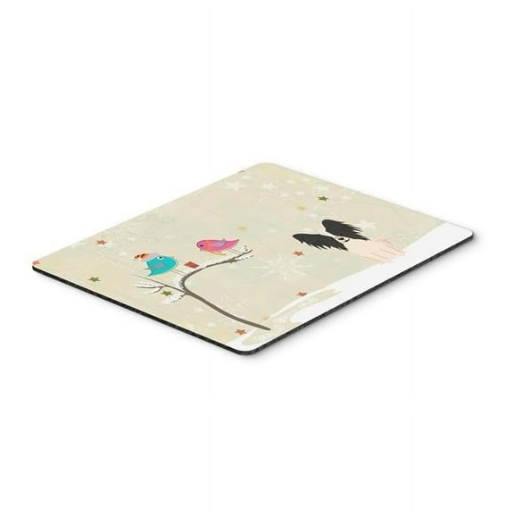Carolines Treasures  Christmas Presents Between Friends Papillon Black & White Mouse Pad - Hot Pad or Trivet