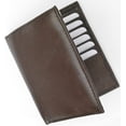 thumbnail image 2 of New Premium Lambskin Leather Bifold Hipster Credit Card Wallet Brown, 2 of 5