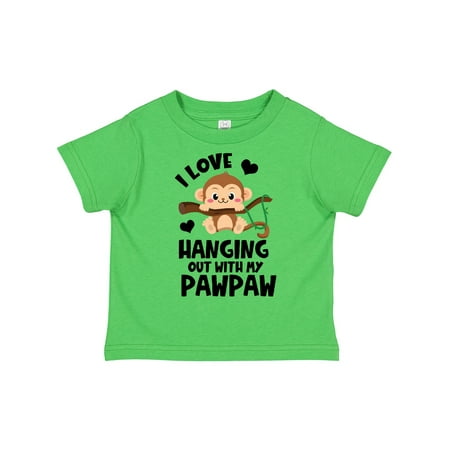 

Inktastic Monkey I Love Hanging out with My Pawpaw Gift Toddler Boy or Toddler Girl T-Shirt