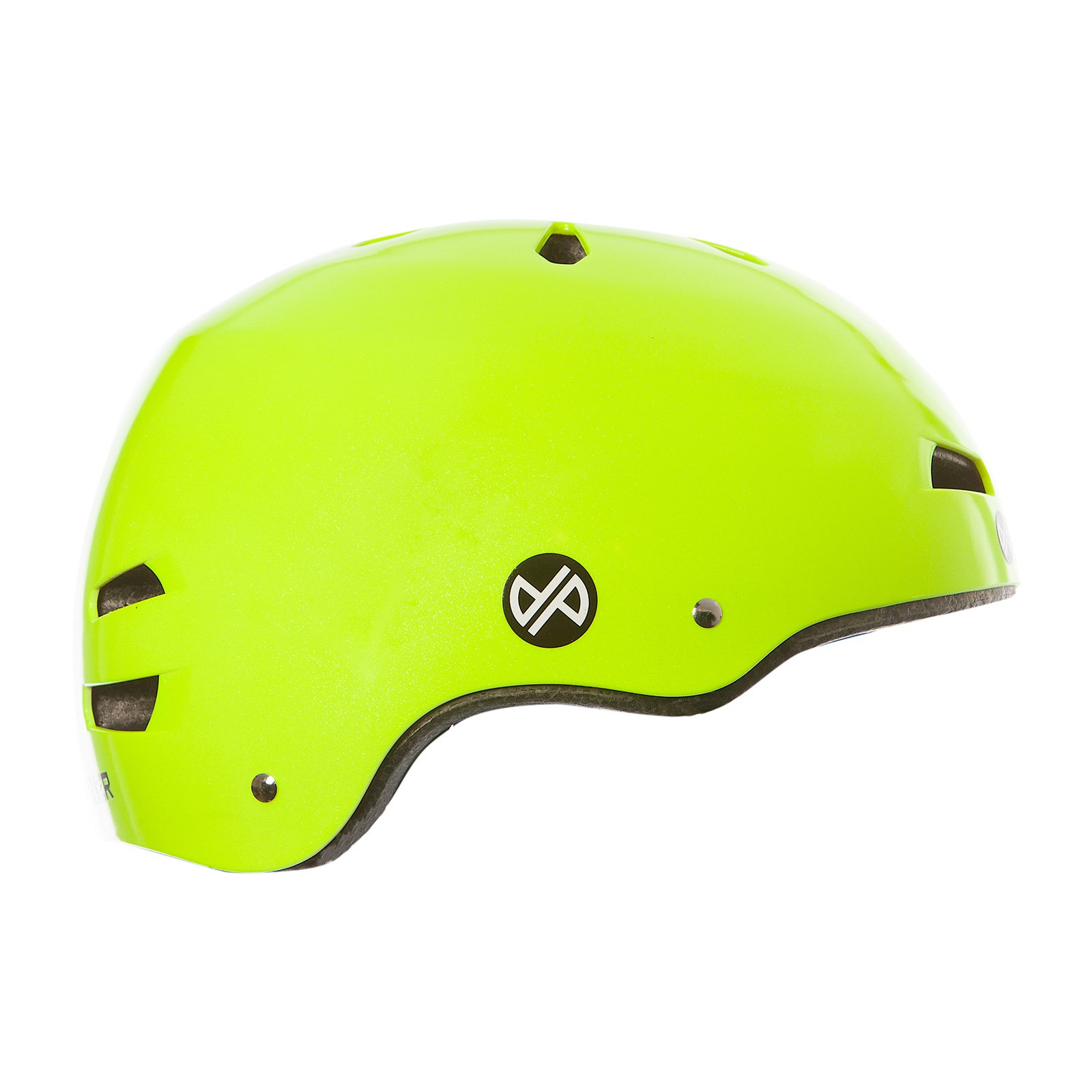 Punisher Skateboards Premium Youth 13-vent Bright Neon Yellow Dual Safety Certified BMX Bike and Skateboard Helmet, Size Medium