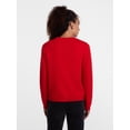 thumbnail image 5 of Scenario Women's Crewneck Cardigan with Patch Pockets, Lightweight, Sizes XS-XXXL, 5 of 7