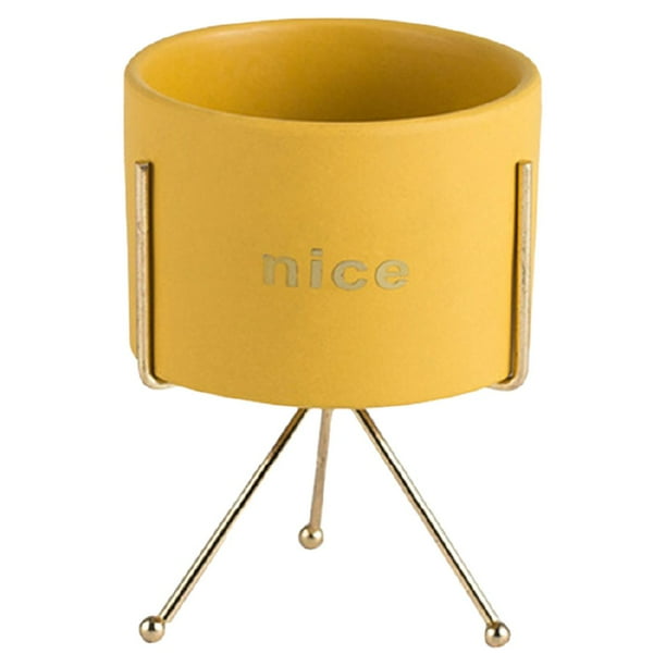 Macetero con Soporte Ilios Innova JY1105-G Color Amarillo