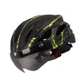 thumbnail image 5 of Jooan Bike Helmet for Men Women with Safety Led Back Light Detachable Magnetic Goggles Visor Mountain & Road Bicycle Helmets Adjustable Adult Cycling Helmets, Black Green, 5 of 7
