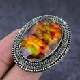 thumbnail image 2 of Natural Ammolite Gemstone Handmade 925 Sterling Silver Jewelry Ring Size 9, 2 of 2