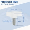 thumbnail image 2 of Uxcell 10 Pcs t Wing Knobs Thumb Screws, M6 x 14mm Male Thread 304 Stainless Steel Stud Z Type Plastic Handle Adjustable Clamping Screw Knob for Remove Tightening Knob Replacement, White, 2 of 6