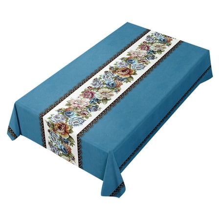 

Kuluzego and Oil-proof Embroidered Tablecloth Table Cloth Embroidered Oil-proof and Washable Tablecloth