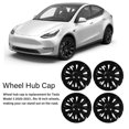 thumbnail image 3 of Wheel Hub , 4pcs 19in ABS Antiwear Cool Sporty Weatherproof Wheel Rim Cover Hubcaps Wheel Covers Replacement For Model 3 2020 To 2023, 3 of 8