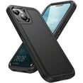 thumbnail image 2 of JTCASES for iPhone 14 Case, Shockproof Anti-drop PC Frame Anti-slip Strip Silicone Back Shell Rugged Anti-scratch for iPhone 14 (6.1" 2022) - Black, 2 of 8