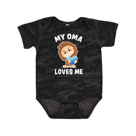 

Inktastic Cute Bigfoot My Oma Loves Me Gift Baby Boy Bodysuit