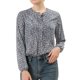 thumbnail image 1 of Blusa Floral Allegra K Frente Plisado Manga Larga Casual para Mujer Gris azul S, 1 of 6