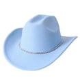 thumbnail image 3 of Sun Hat for Women Western Style Glitter Rhinestone Cowboy Hat Fashion Accessory Sun Protective Headwear, 3 of 3