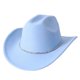 thumbnail image 3 of Sombrero de vaquero occidental negro plateado brillante para mujer: flecos de pedrería, ajuste regulable, talla única, poliéster, accesorio brillante para fiestas, 3 of 3
