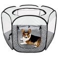 thumbnail image 1 of Corralito portátil para perros y tienda para gatos Furhaven en gris piedras grandes, 1 of 9