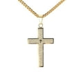 thumbnail image 5 of PERITANG Mens Cross Pendant Necklace Gold Color Silver Black Tone 3Mm Cuban Chain Box Link 18-24Inch Christ Necklace Jewelry, 5 of 8