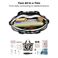 thumbnail image 4 of Tote Bag for Women - Leopard Print Pattern Shoulder Bag - Large Utility Work Duffle Bag with Zipper Handbag for Travel, Work, Sprots, 4 of 5