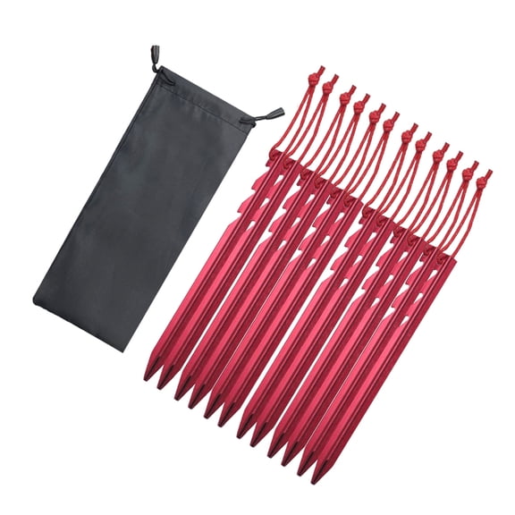 Necvior 12Pcs Heavy Duty Tent Peg Canopy Stakes Camping Peg Aluminium Alloy Tent Stakes