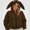 Brown, variant on Womens Bunny Ear Hooded Zip Up Jacket Long Sleeve Cropped Casual Coat with Pockets Purple Size M