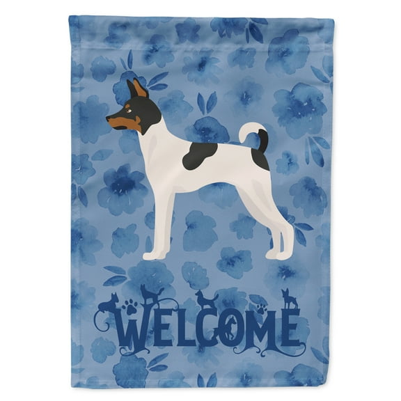 Toy Fox Terrier Welcome Flag Canvas House Size