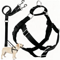 No-Pull Dog Harness and Leash Set, Front Clip Adjustable Vest with Handle for Control, Easy Walking Training(L,Black)