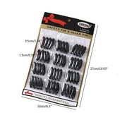 48-Pack Muslim Hijab Pins Color Black and White Safety Pins Plastic Scarf Clip