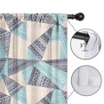 thumbnail image 4 of Blackout Kids Curtains,Blue Ethnic Triangle and Geometric Pattern Childrens Insulated Curtains Set Of 2,Bedroom Essentials,Toddler Room Decor 42x54in(106x137cm), 4 of 5