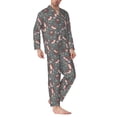 thumbnail image 2 of Balery Hedgehogs and Flowers1 Pijama para Hombre de Dos Piezas con Manga Larga, Conjunto de Dormir y Descanso Suave con Bolsillos-XX-Large, 2 of 7
