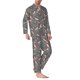 thumbnail image 2 of Balery Hedgehogs and Flowers1 Pijama para Hombre de Dos Piezas con Manga Larga, Conjunto de Dormir y Descanso Suave con Bolsillos-X-Large, 2 of 7