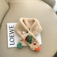 thumbnail image 5 of Bufanda de cuello agradable a la piel cálida de felpa de dibujos animados de invierno navideño para niños, 5 of 5