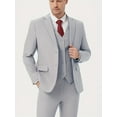thumbnail image 2 of Beauty-Emily Men’s 4-Piece Business Suit Set, Double-Button Blazer, Vest, Pants & Belt, Formal Office & Meeting Attire, 2 of 4