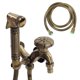 thumbnail image 3 of Grifo montado en la pared Grifo de latón retro de un solo orificio con rociador para baño Bidé Jardín Piscina, 3 of 5