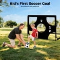 thumbnail image 6 of LNOW Set of 2 Portable 4x3 ft Kids Soccer Goals for Backyard – Toddler Training Equipment with Target, Ball, Cones & Net – Outdoor Sports Gift, 6 of 9