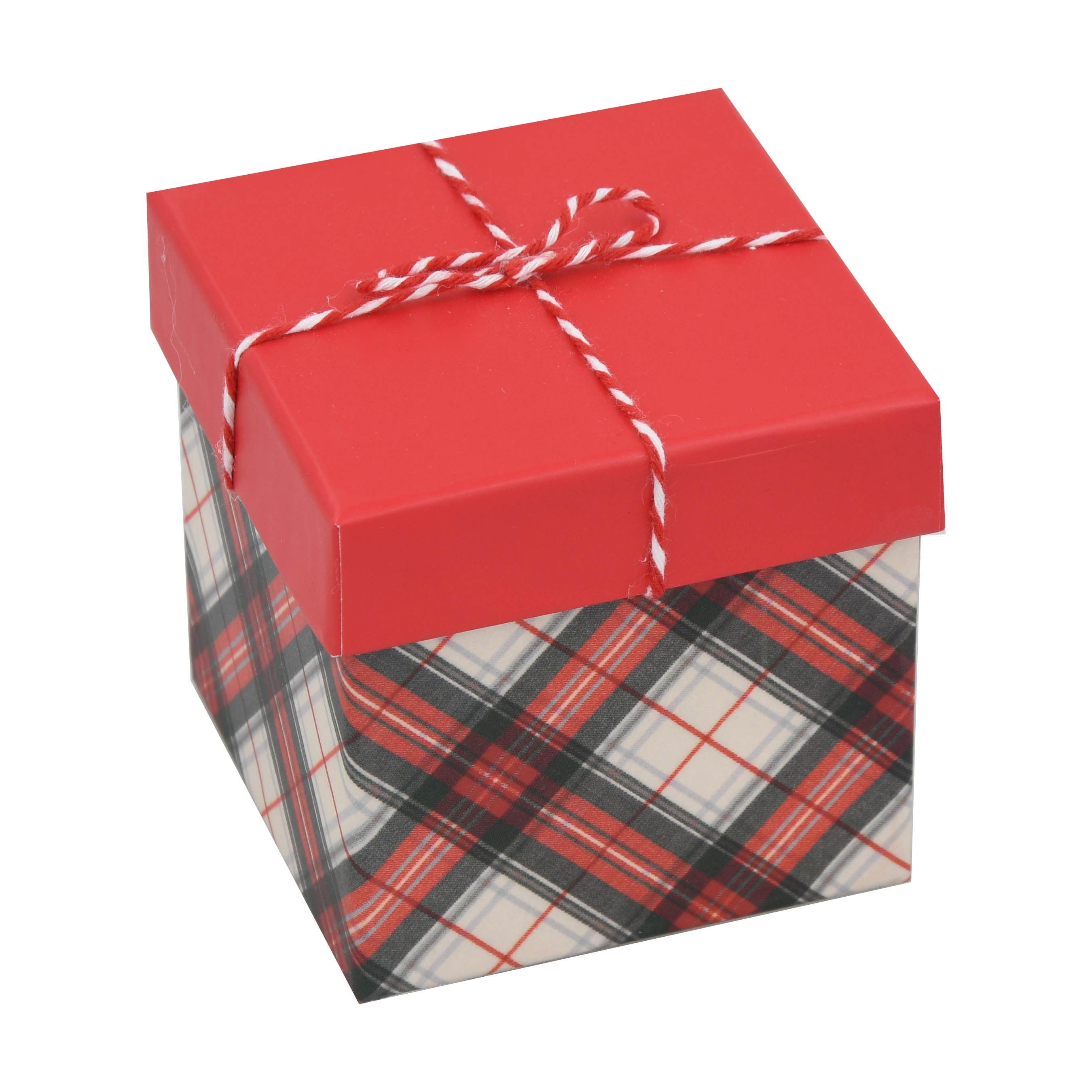 Holiday Time Gift Box Red Plaid Small Walmart Walmart