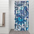 thumbnail image 3 of Vintage Colorful Paisley Curtain 36x72 Inches, Quick-Dry Polyester with Hooks, Bohemian Retro Floral Design for Bathrooms, 3 of 5