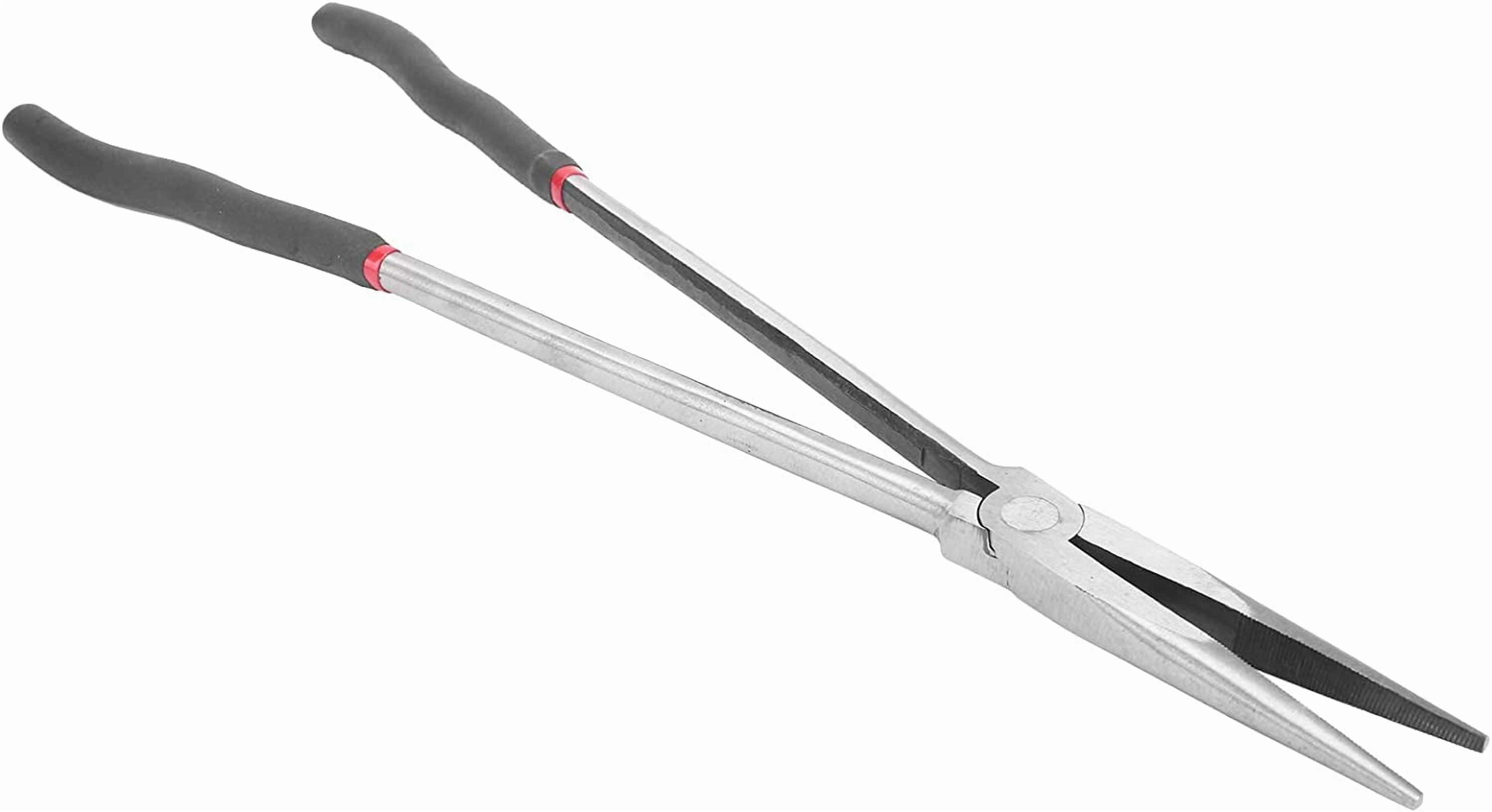 ABPETE 16in Needle Nose Pliers Extended Handle Pliers, Extra Long Handle Nose Pliers, Needle Nose Pliers with Nonslip Handle Repairing Hand Tool