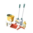 thumbnail image 4 of Juego de limpieza para niños, juguete de limpieza para el hogar, cepillo, plumero, barrido, juguete para niños cubo amarillo, 4 of 9