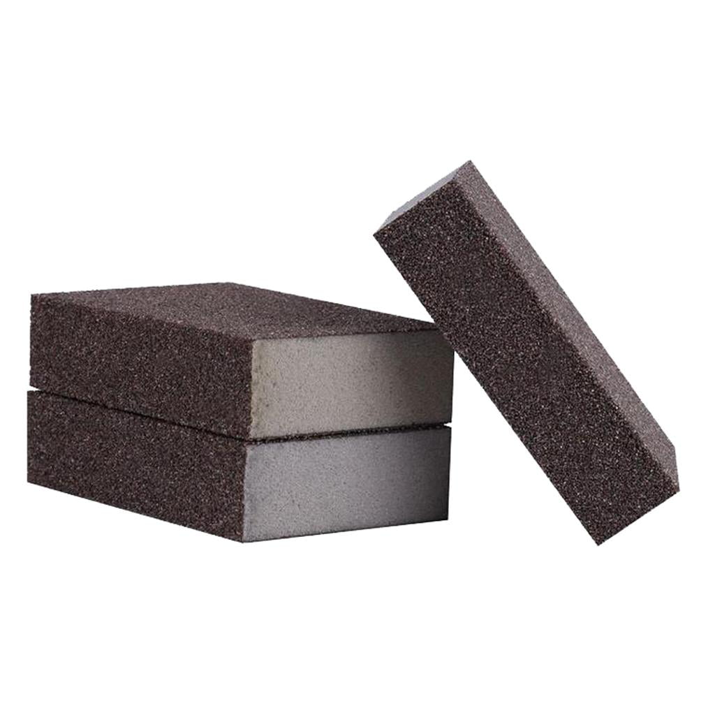 3x Abrasive Wet Dry Sanding Foam Sponge Blocks Pads Double Sided 60-600 Grit