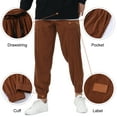 thumbnail image 5 of Taigaofy Mens Sweatpants Elastic Waist Drawstring Baggy Tapered Pants With Pockets Dark Brown 2XL, 5 of 7