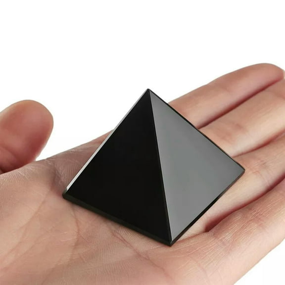K-KED Natural Obsidian Quartz Crystal Pyramid Chakra Healing Reiki Tower Rock Stone