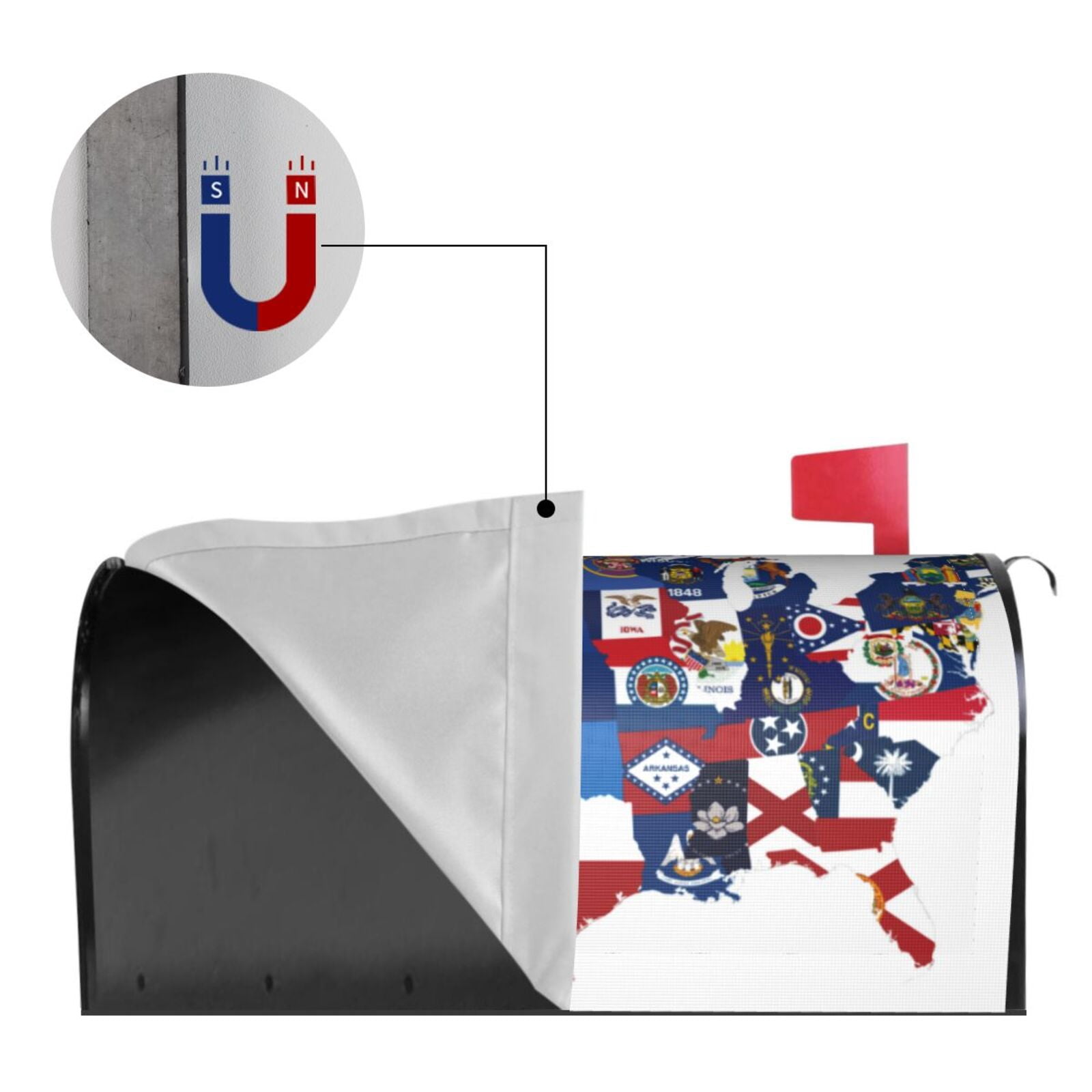 Kdxio Magnetic Mailbox Cover 21x18 in Mailbox Cover Outdoor Decoration Holiday Mailbox Covers for Home Garden Yard-21x18 in